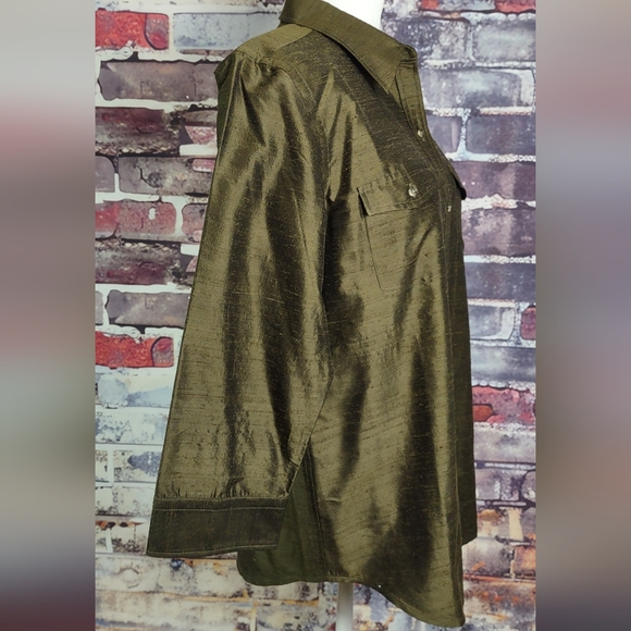 Ralph Lauren Silk Shantung Shirt/Pants Set - Picture 8 of 13